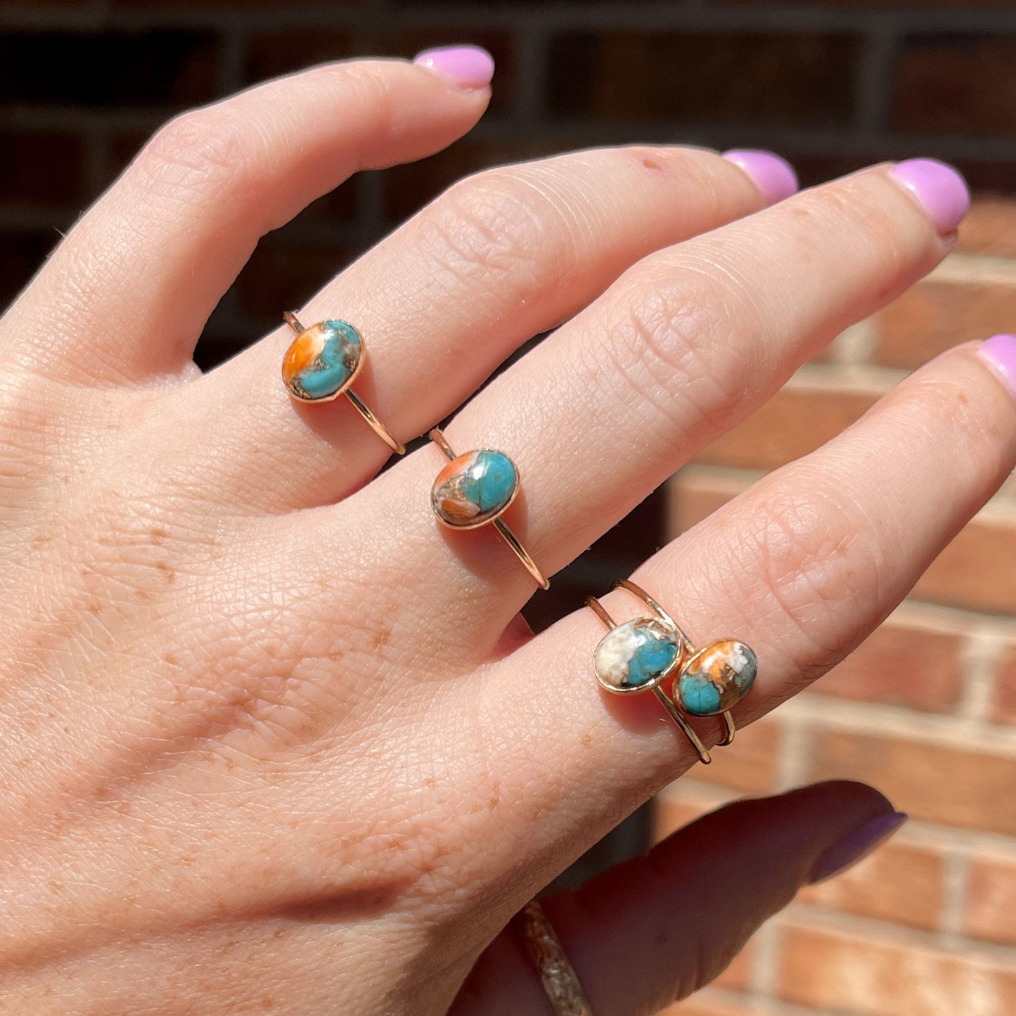 OVAL Ring - Copper Turquoise