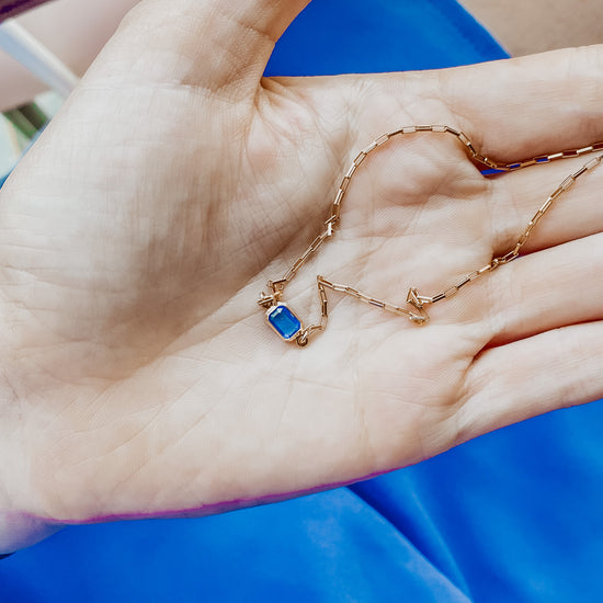 Rectangle Stone Necklace - Quad Espresso Jewelry