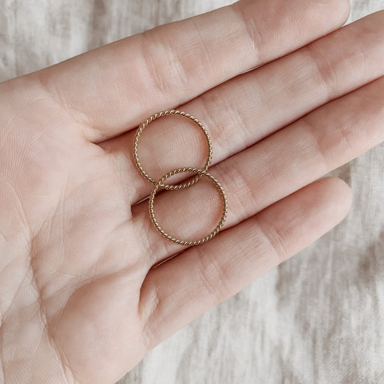 Flat & Twisted Ring Stack - Quad Espresso Jewelry