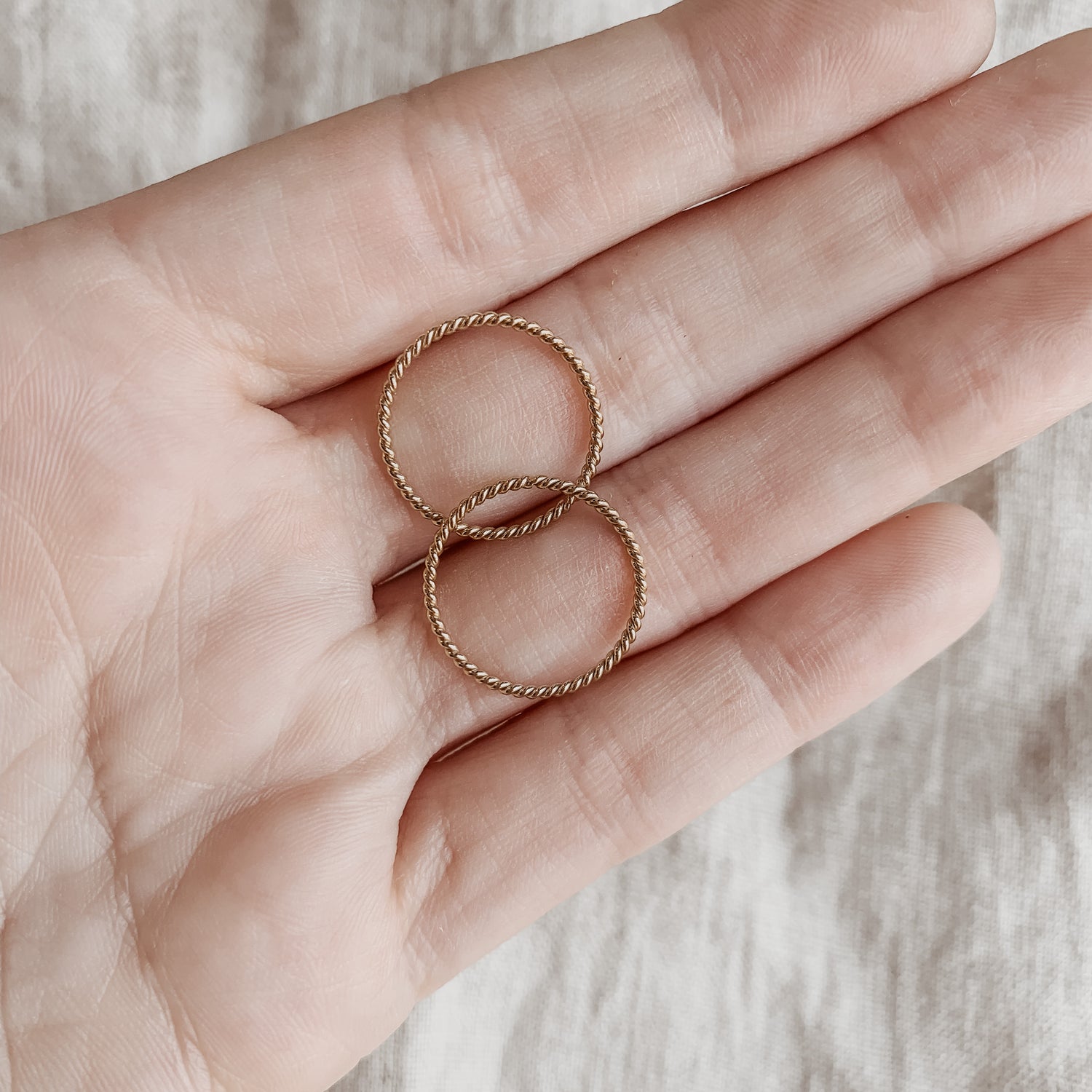 Flat & Twisted Ring Stack - Quad Espresso Jewelry