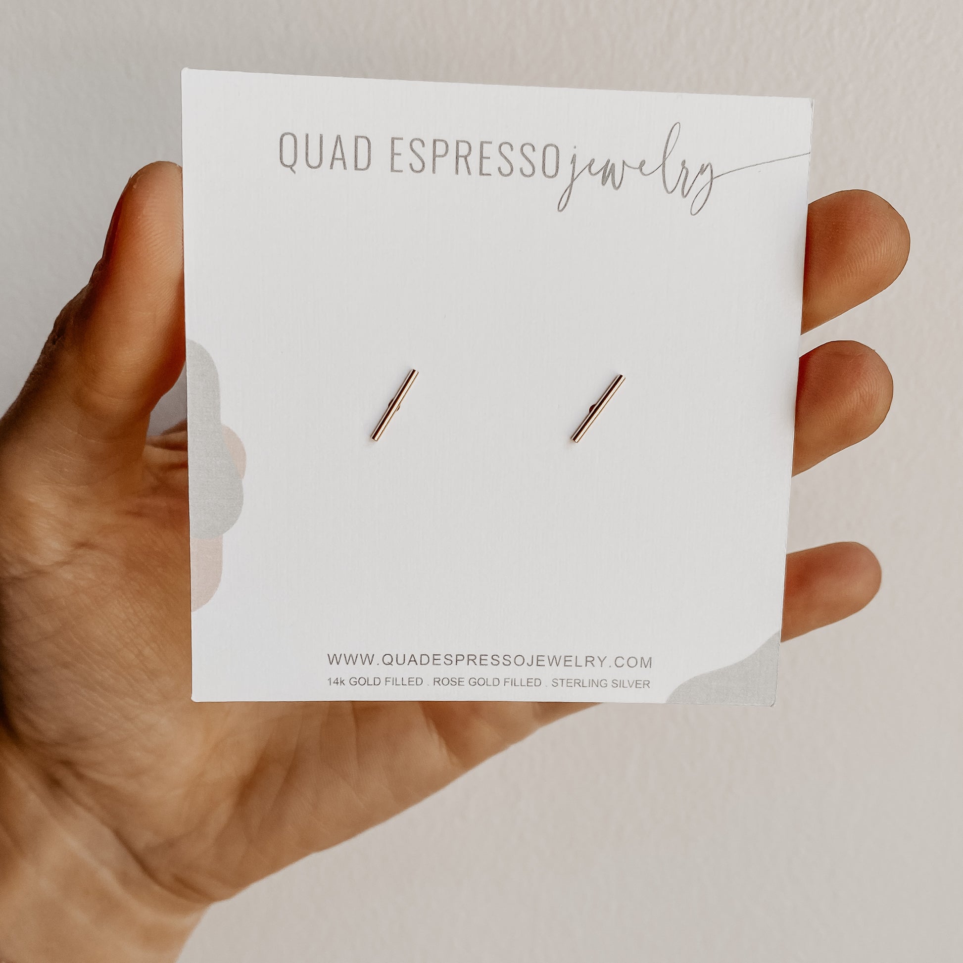 Bar Studs - Quad Espresso Jewelry