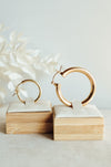 Chunky Statement Hoops - Quad Espresso Jewelry