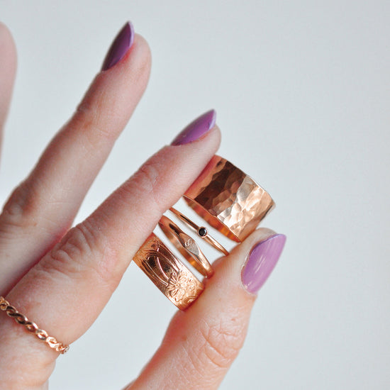 Floral Band - Quad Espresso Jewelry
