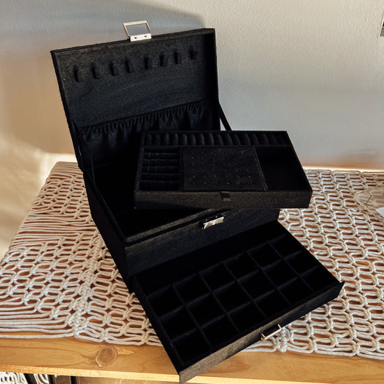 Velvet Collection Case - Quad Espresso Jewelry