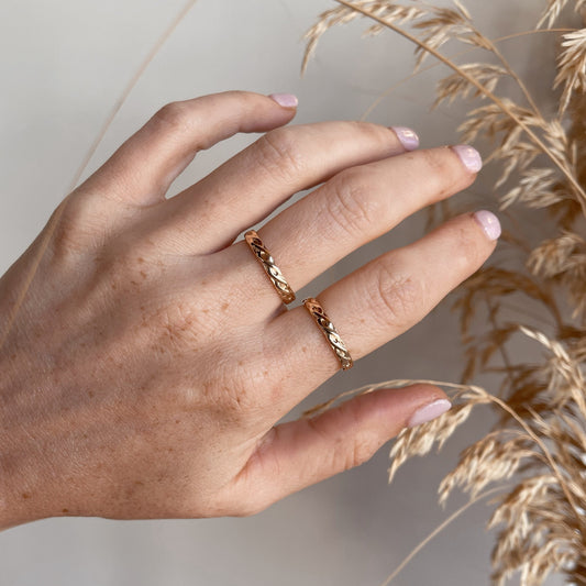 Twisted Texture Band - Quad Espresso Jewelry