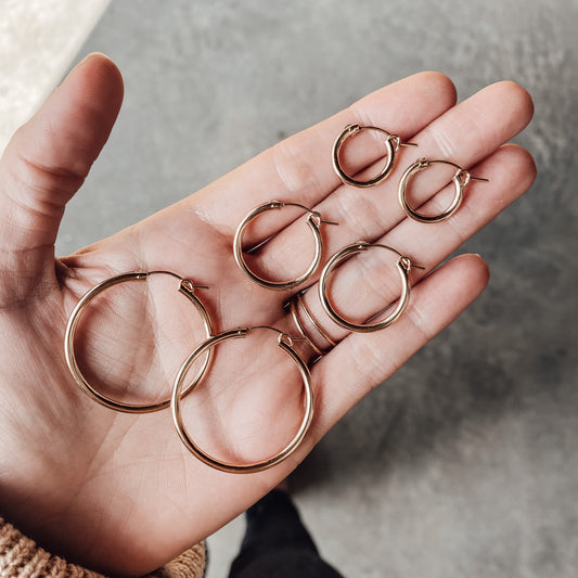 Three Hoop Bundle - Quad Espresso Jewelry