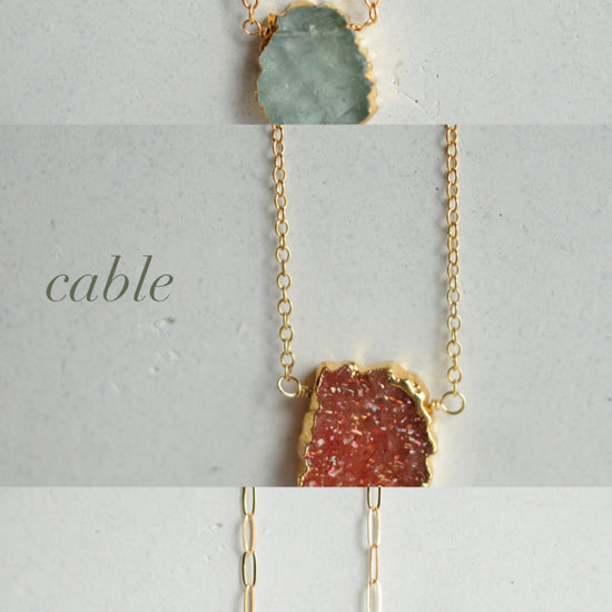Raw Stone Necklace - Quad Espresso Jewelry