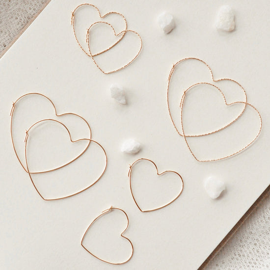 Heart Hoops - Quad Espresso Jewelry