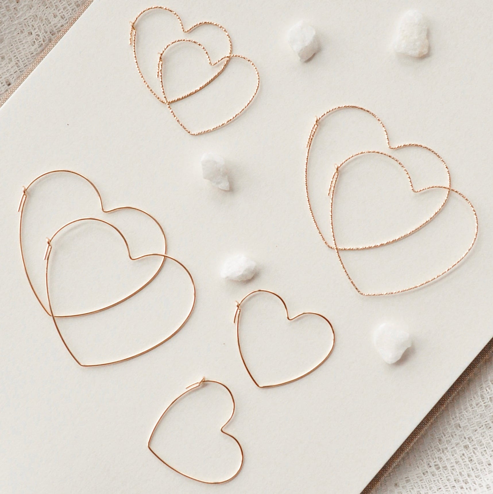 Heart Hoops - Quad Espresso Jewelry