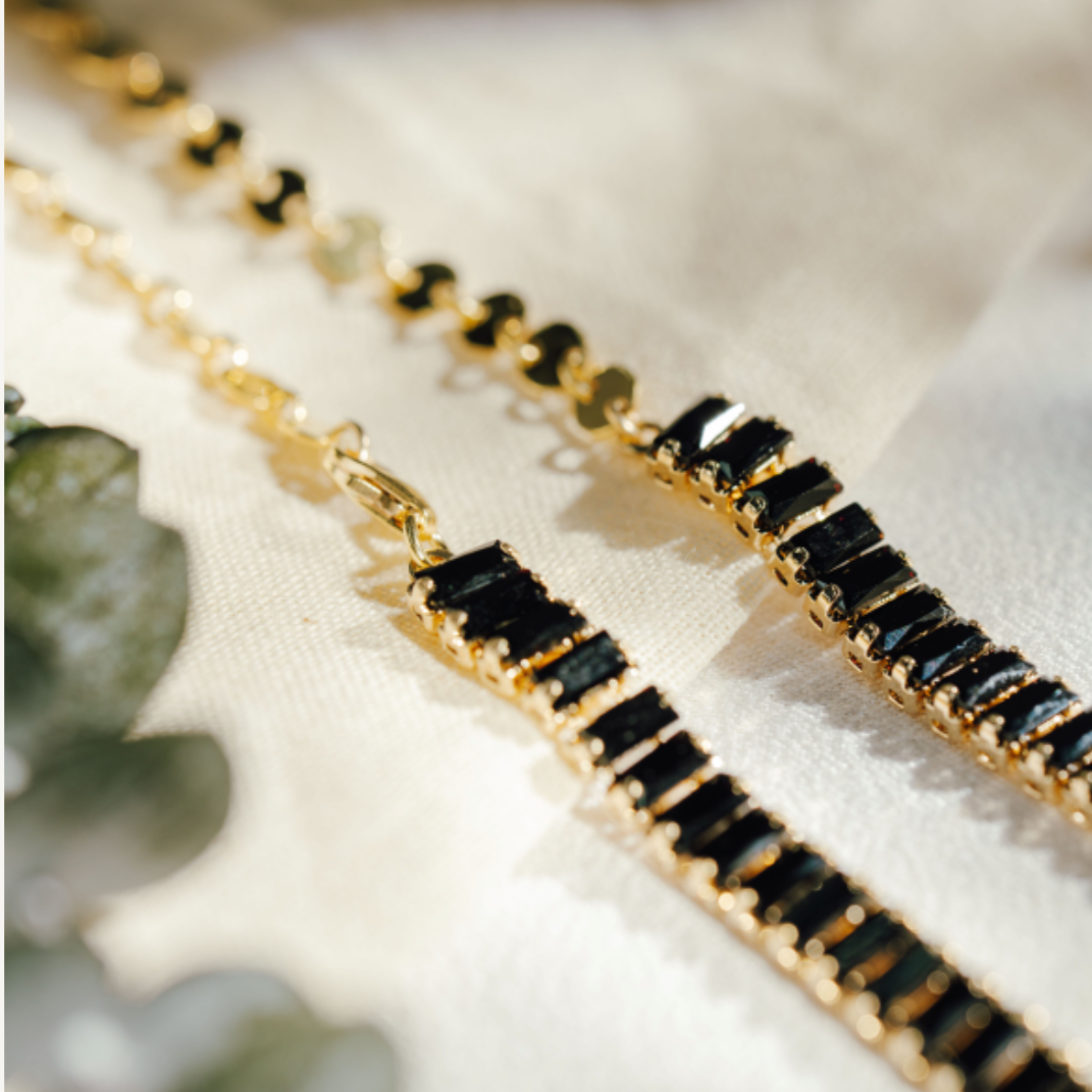 Double Wrap Stone Bracelet - Quad Espresso Jewelry