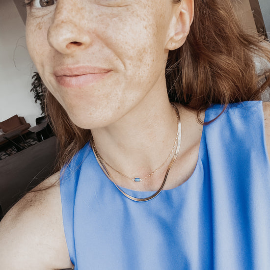 Rectangle Stone Necklace - Quad Espresso Jewelry