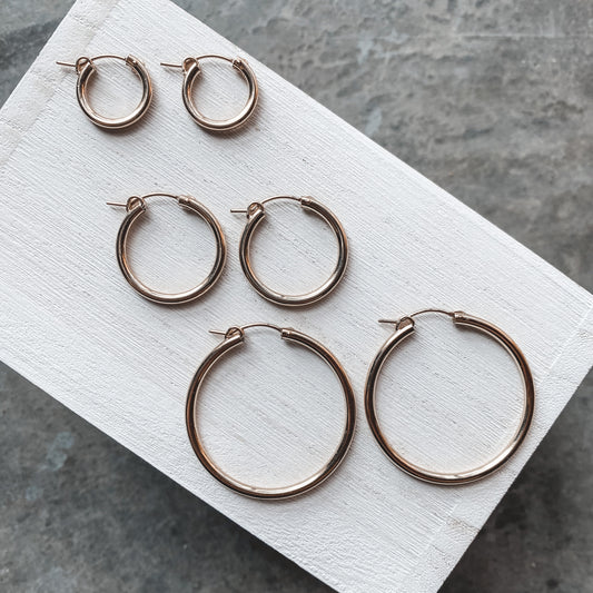 Three Hoop Bundle - Quad Espresso Jewelry