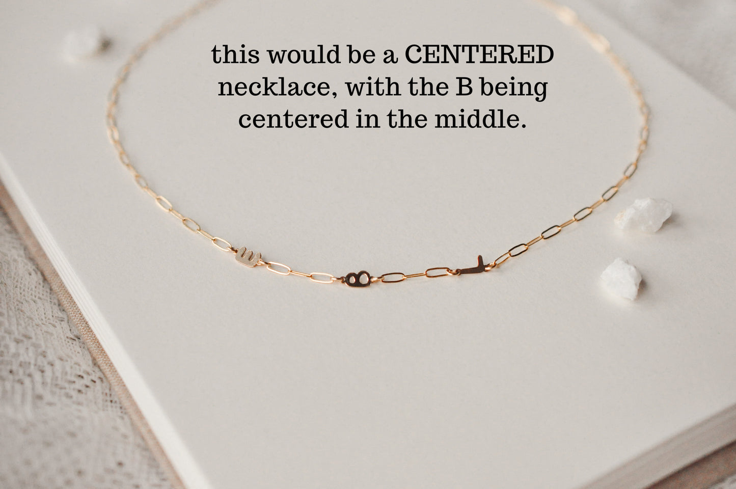 Initial Connector Charm Necklace