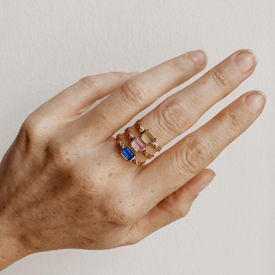 Rectangle Stone Ring - Quad Espresso Jewelry