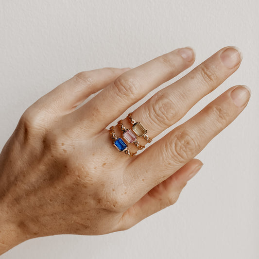 Rectangle Stone Ring