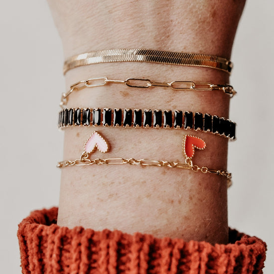 Double Wrap Stone Bracelet - Quad Espresso Jewelry