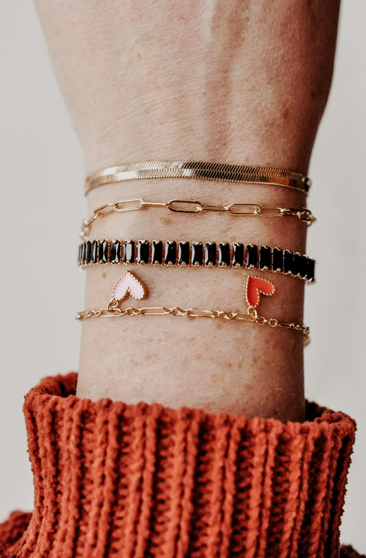 Double Wrap Stone Bracelet - Quad Espresso Jewelry