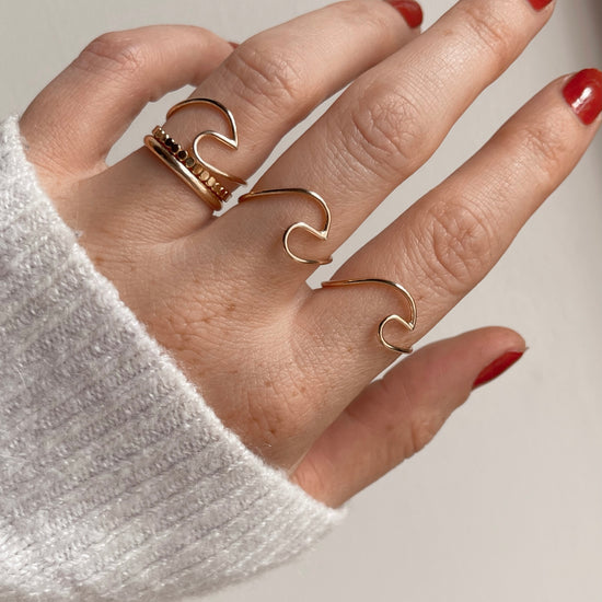 Wave Ring - Quad Espresso Jewelry