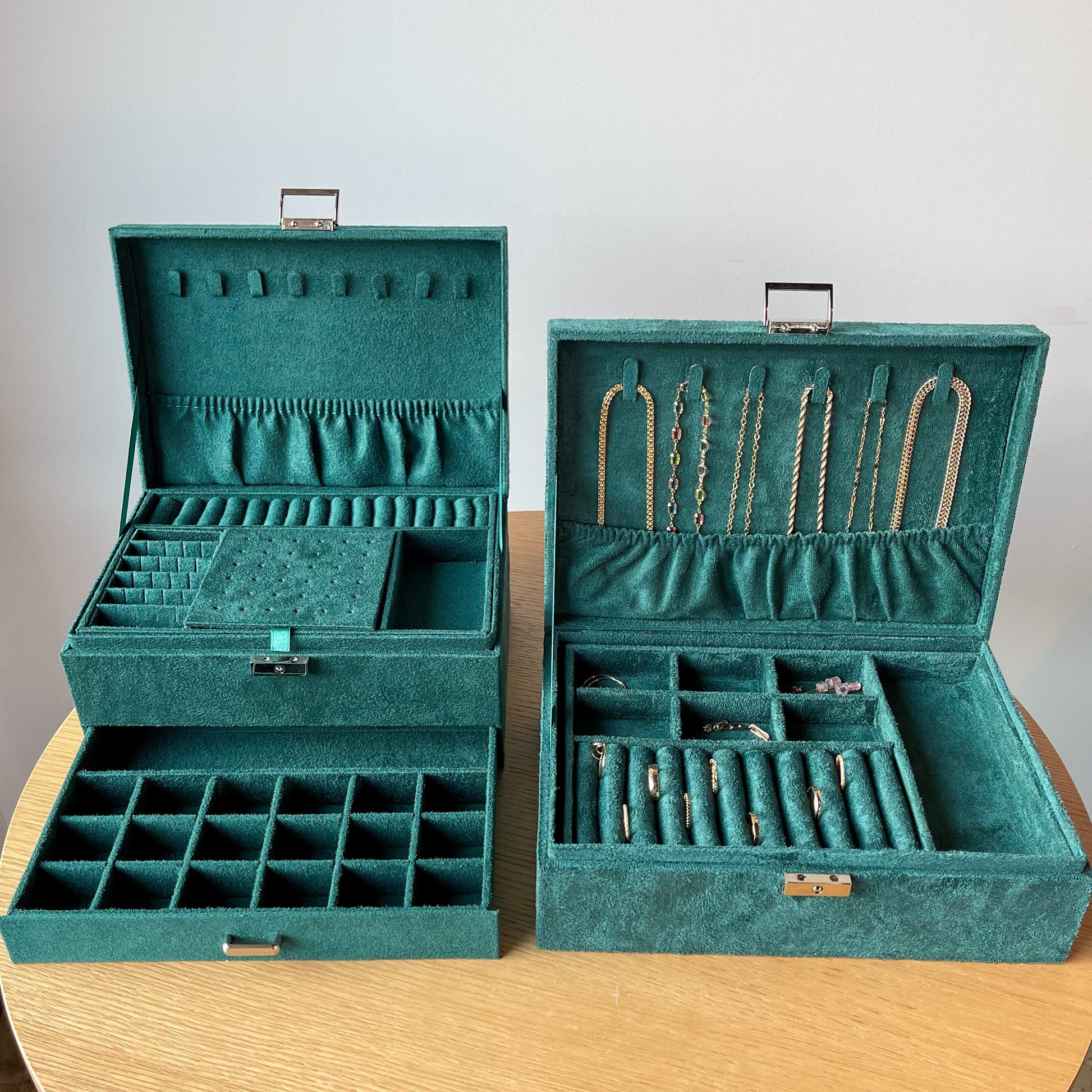 Velvet Collection Case - Quad Espresso Jewelry