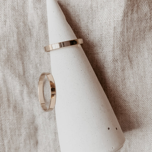 Flat & Twisted Ring Stack - Quad Espresso Jewelry