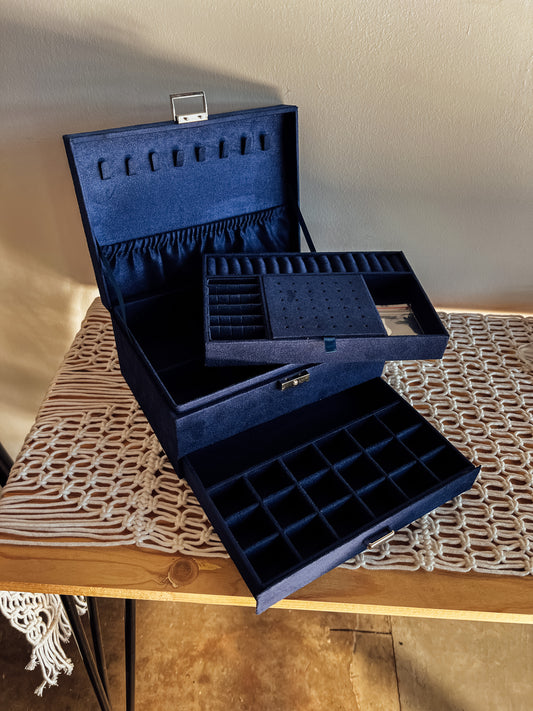 Velvet Collection Case - Quad Espresso Jewelry