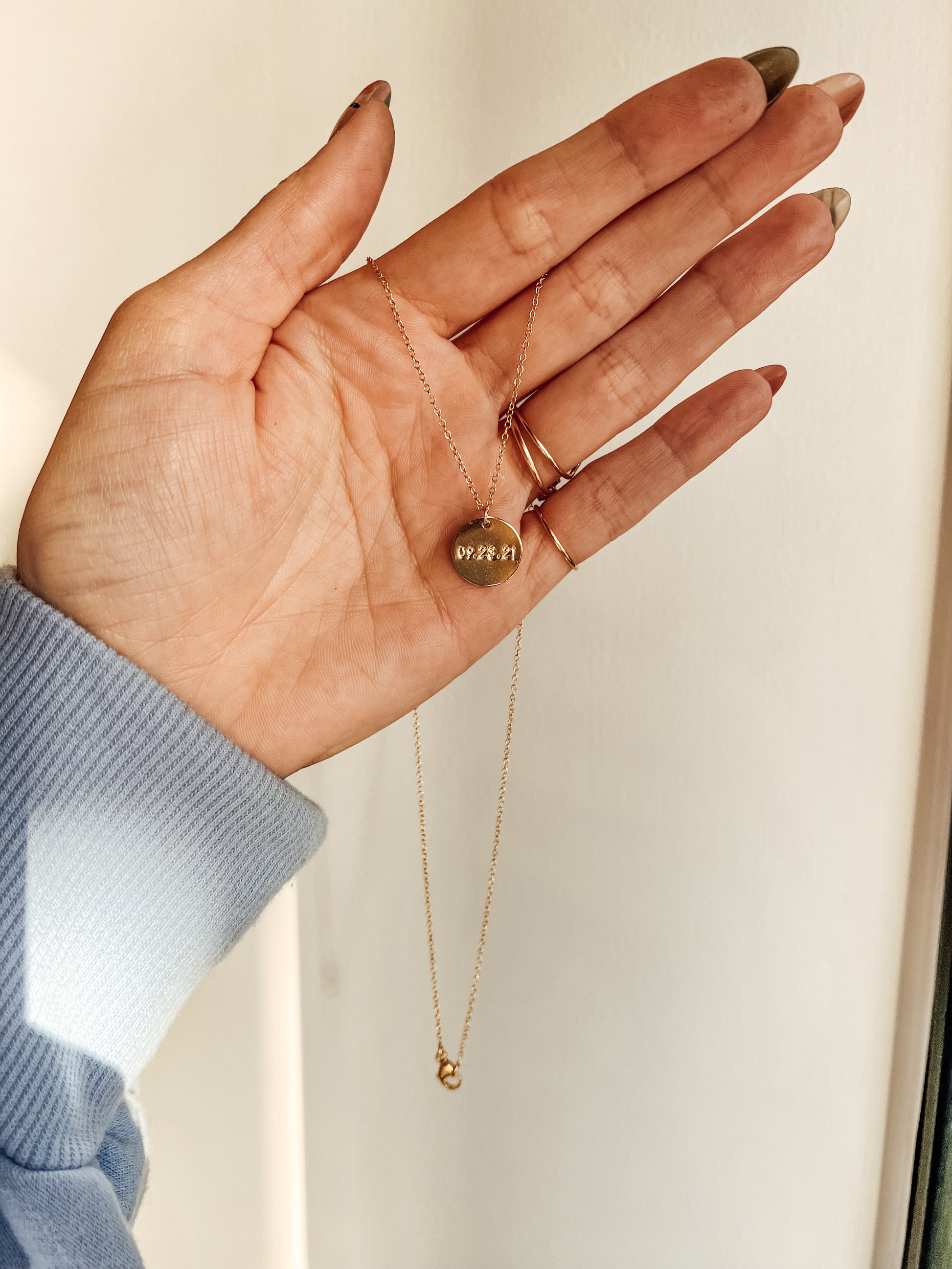 Date Necklace - Quad Espresso Jewelry