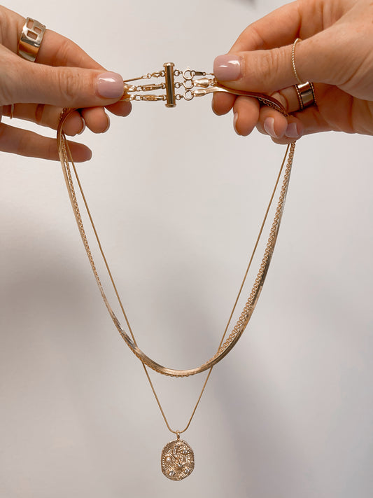 Gold Filled Layering Clasp - Quad Espresso Jewelry