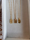 Hexagon Sunburst Charm Necklace