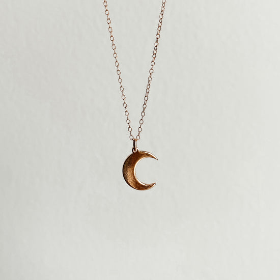 Simple Moon Charm Necklace - Quad Espresso Jewelry