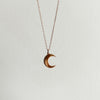 Simple Moon Charm Necklace - Quad Espresso Jewelry