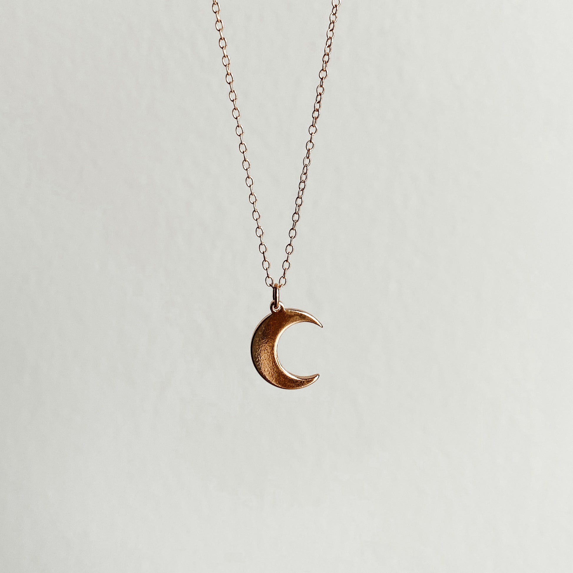 Simple Moon Charm Necklace - Quad Espresso Jewelry