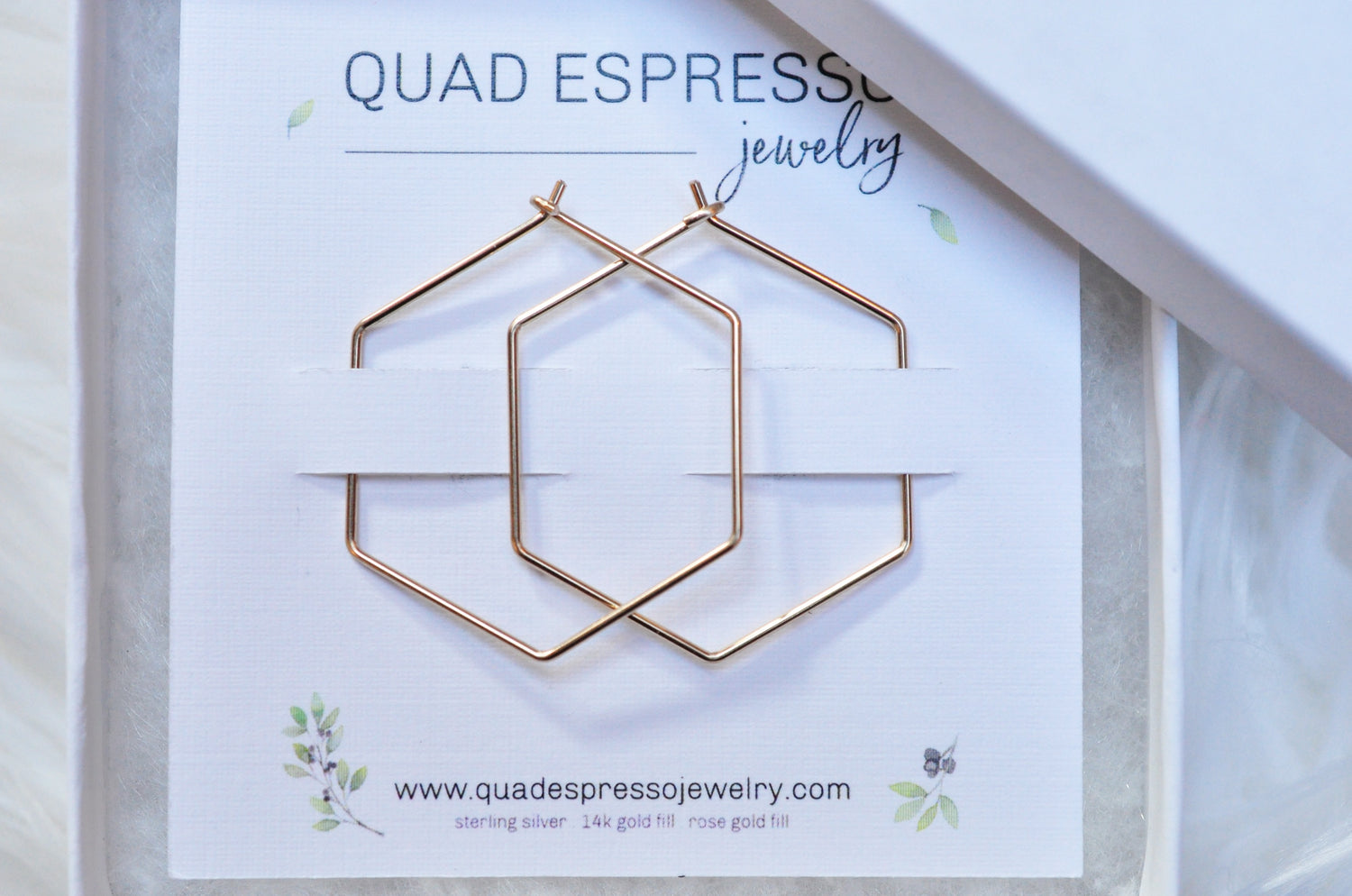 Hexagon Sliders - Quad Espresso Jewelry