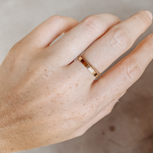 Flat & Twisted Ring Stack - Quad Espresso Jewelry