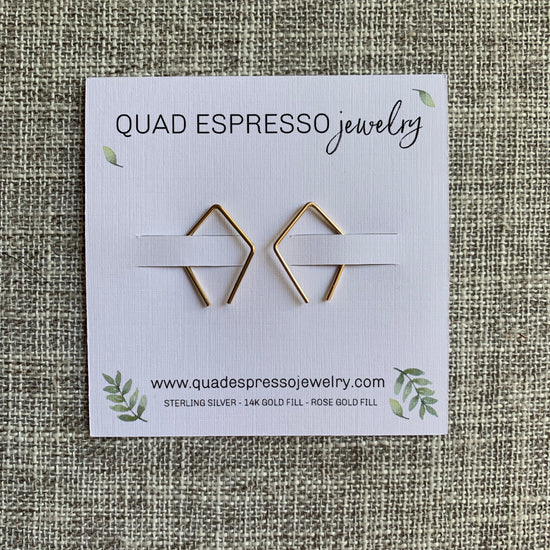 Mini Diamond Sliders - Quad Espresso Jewelry