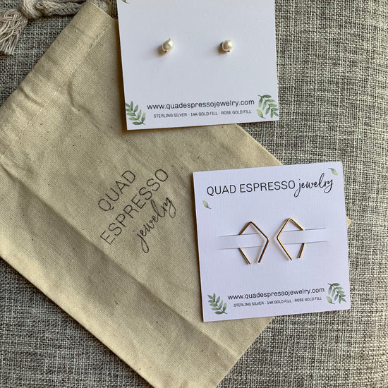 Mini Diamond Sliders - Quad Espresso Jewelry