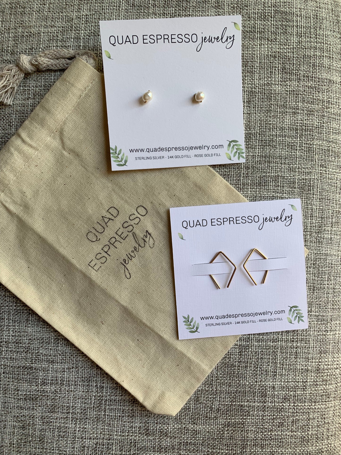 Mini Diamond Sliders - Quad Espresso Jewelry