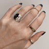 Statement Heart Disc Ring - Quad Espresso Jewelry