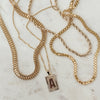 Initial Pendant Necklace - Quad Espresso Jewelry