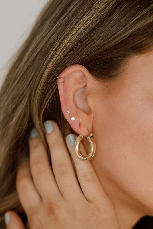 Chunky Statement Hoops - Quad Espresso Jewelry