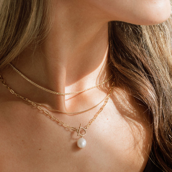Shiny Twisted Chain - Quad Espresso Jewelry