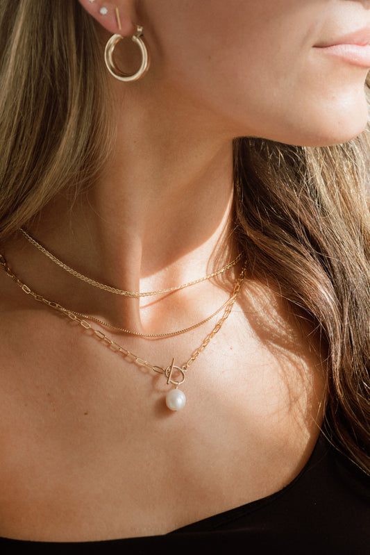 Shiny Twisted Chain - Quad Espresso Jewelry