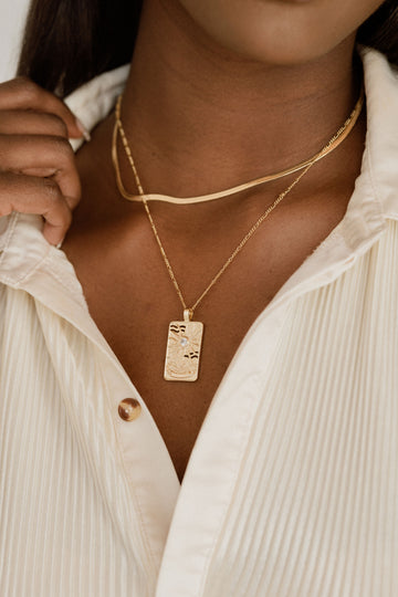 Sun Tarot Charm Necklace - Quad Espresso Jewelry