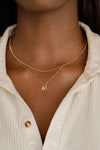 Initial Charm Necklace - Quad Espresso Jewelry