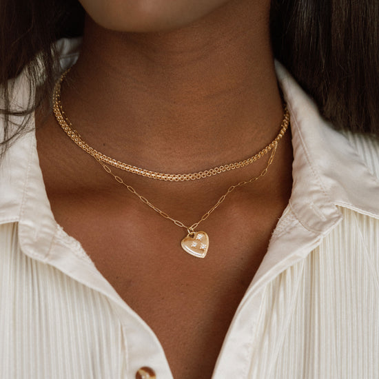 Heart Charm Necklace - Quad Espresso Jewelry