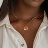 Sapphire Moon Charm Necklace - Quad Espresso Jewelry