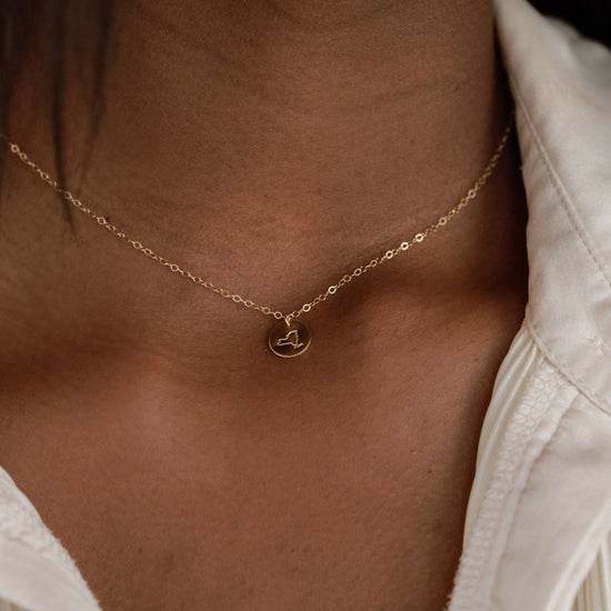 State Disc Necklace - Quad Espresso Jewelry