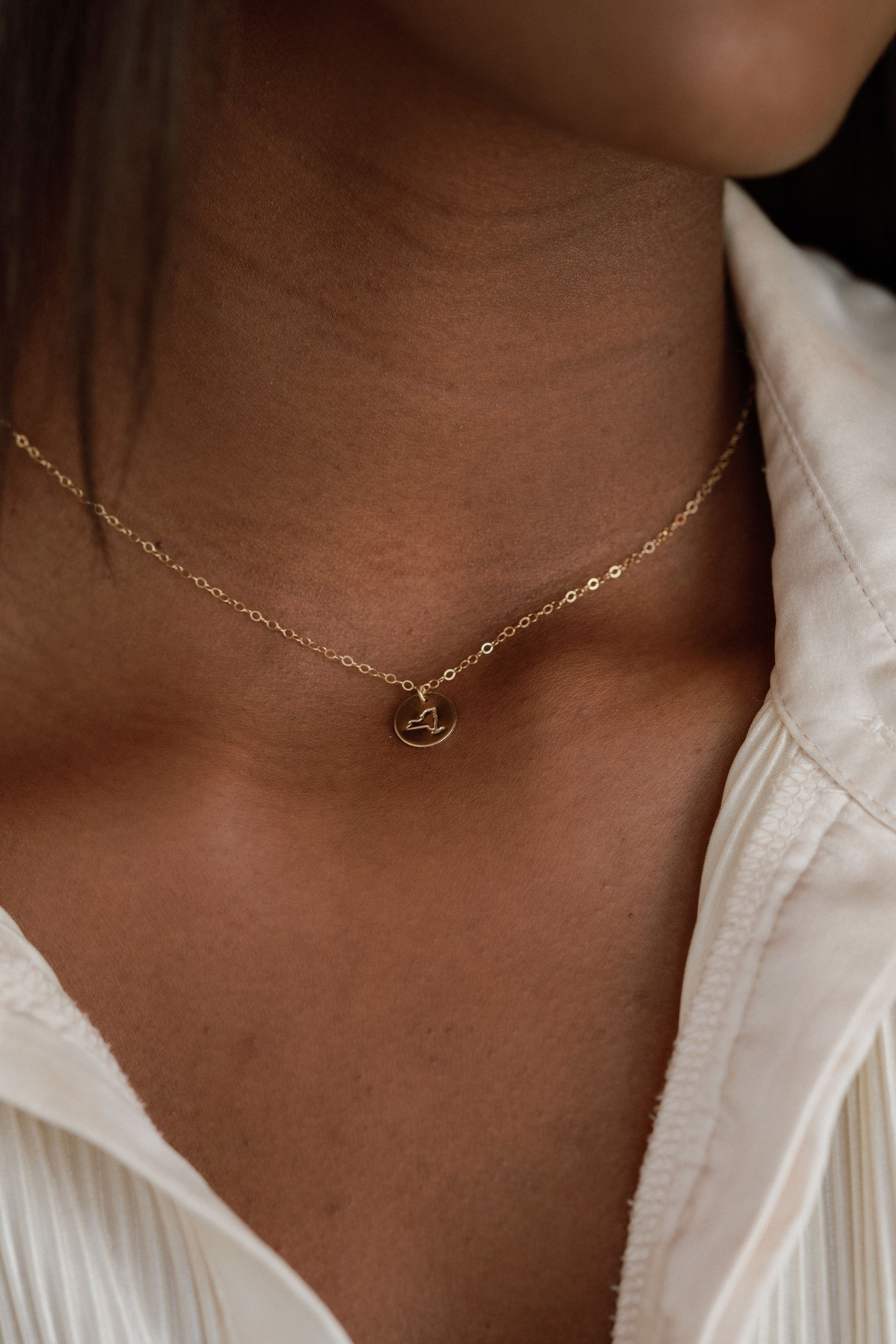 State Disc Necklace - Quad Espresso Jewelry