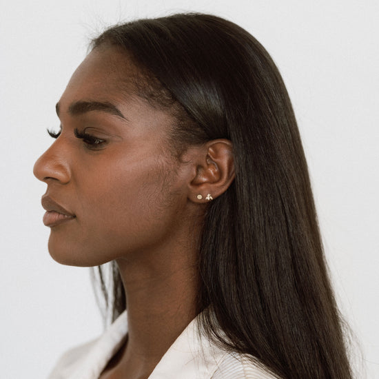 Bee Studs - Quad Espresso Jewelry