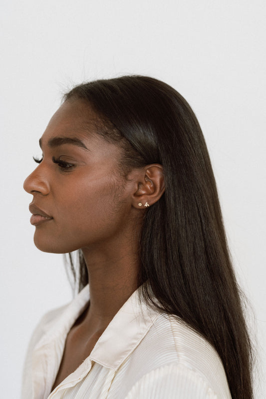 Bee Studs - Quad Espresso Jewelry