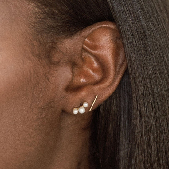 Bar Studs - Quad Espresso Jewelry